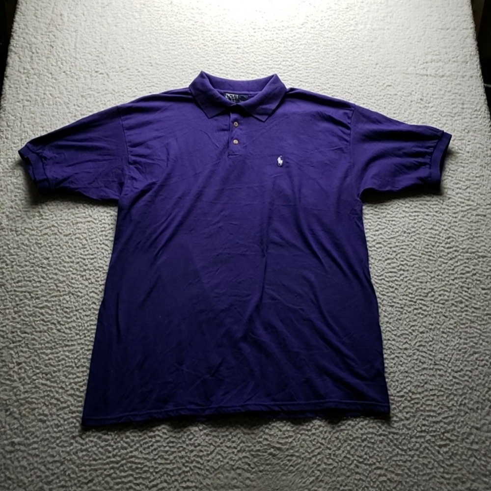 Polo By Ralph Lauren Polo Shirt Mens 2XL Purple Short Sleeve Cotton Knit Top